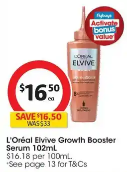 Coles L'Oreal Elvive Growth Booster Serum offer