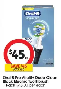 Coles Oral B Vitality Pro D/ C E-toothbrush + Case Black offer