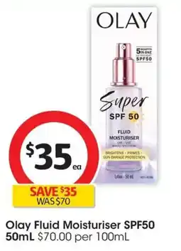Coles Olay Super SPF 50 Fluid Moisturiser offer