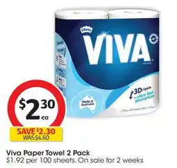 Coles Viva Paper Towel White offer