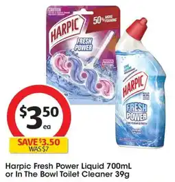 Coles Harpic Fresh Power Marine Splash Toilet Cleaner offer