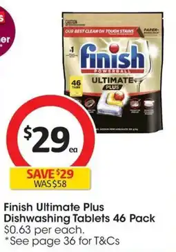 Coles Finish Ultimate Plus Dishwashing Tablets Lemon offer