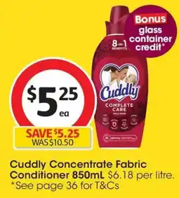 Coles Cuddly Wild Rose Fabric Conditioner offer
