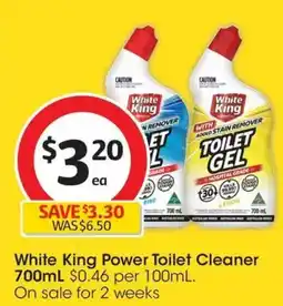 Coles White King Lemon Power Toilet Cleaner Gel offer