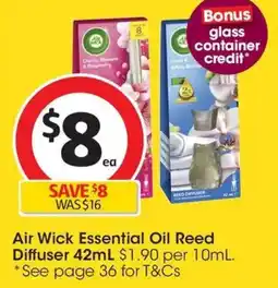 Coles Air Wick 2X Essential Oil Reed Diffuser Cherry Blossom Raspberry offer