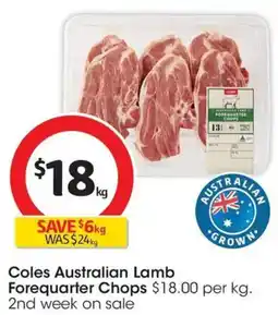 Coles Coles Lamb Forequarter Chops offer