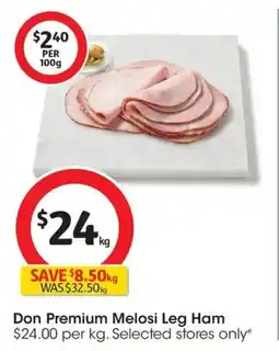 Coles Don Premium Melosi Leg Ham offer