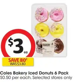 Coles Coles Bakery Iced Donuts offer