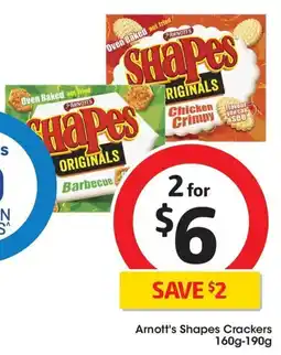 Coles Arnott's Shapes Crackers offer