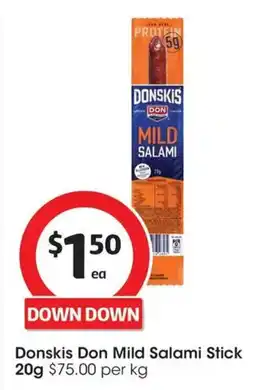 Coles Donskis Don Mild Salami Stick offer