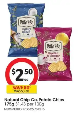 Coles Natural Chip Co. Potato Chips offer
