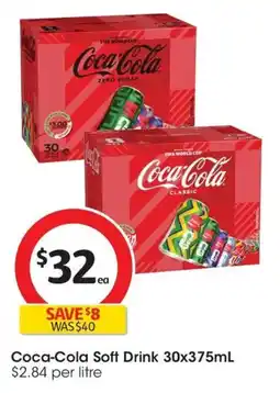 Coles Coca-Cola Soft Drink offer