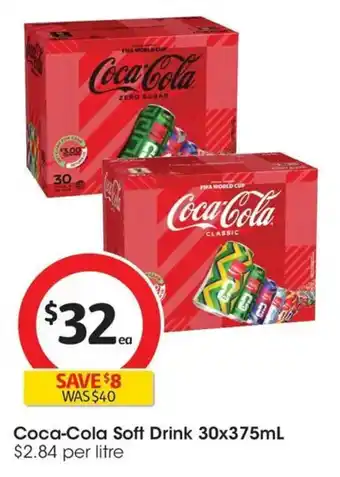 Coles Coca-Cola Soft Drink offer