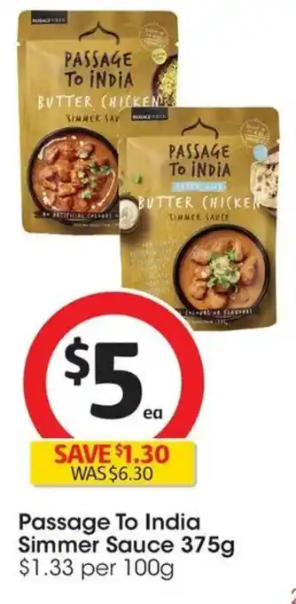Coles Passage To India Simmer Sauce offer
