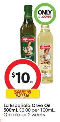 Coles La Española Olive Oil offer