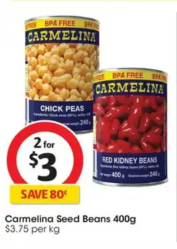 Coles Carmelina Seed Beans offer