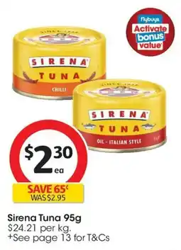 Coles Sirena Tuna offer