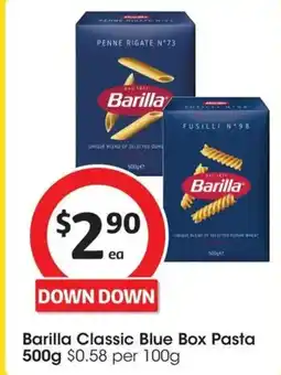 Coles Barilla Classic Blue Box Pasta offer