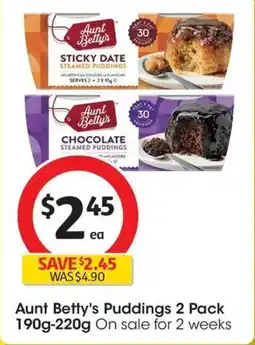 Coles Aunt Betty's Puddings offer