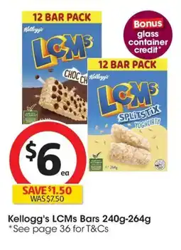 Coles Kellogg's LCMs Bars offer