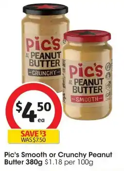 Coles Pic's Smooth or Crunchy Peanut Butter offer