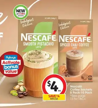 Coles Nescafé Coffee Sachets offer