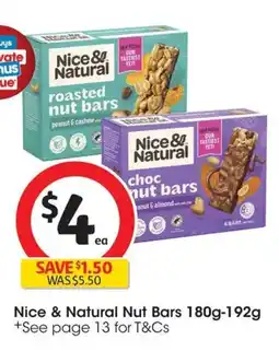 Coles Nice & Natural Nut Bars offer