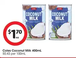 Coles Coles Light Coconut Milk offer