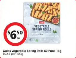Coles Coles Vegetable Spring Rolls offer