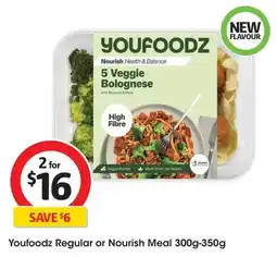 Coles Youfoodz Regular or Nourish Meal offer