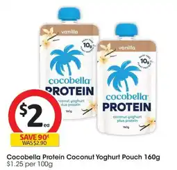 Coles Cocobella Protein Coconut Yoghurt Pouch offer
