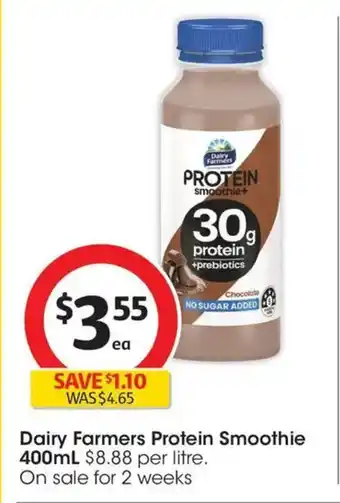 Coles Dairy Farmers Protein Smoothie offer