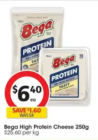 Coles Bega High Protein Cheese offer