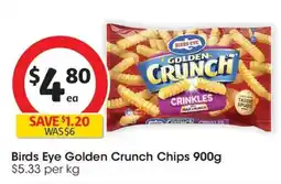 Coles Birds Eye Golden Crunch Chips offer