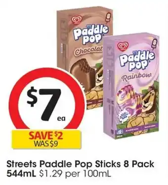 Coles Streets Paddle Pop Sticks offer