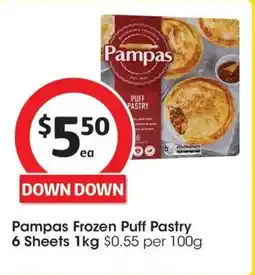 Coles Pampas Frozen Puff Pastry offer