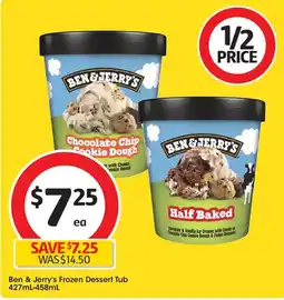 Coles Ben & Jerry's Frozen Dessert Tub offer