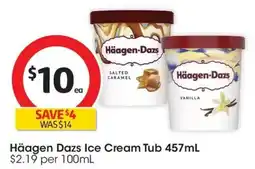 Coles Häagen Dazs Ice Cream Tub offer