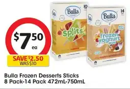 Coles Bulla Frozen Desserts Sticks offer