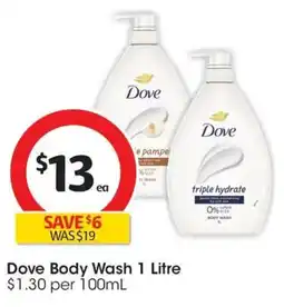 Coles Dove Body Wash offer
