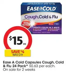 Coles Ease A Cold Capsules Cough, Cold & Flu offer