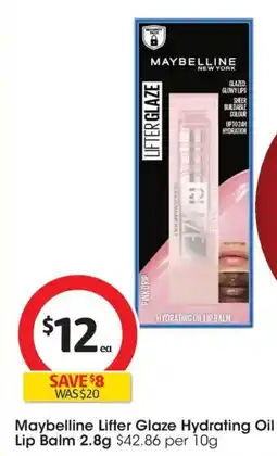 Coles Maybelline Lifter Glaze Hydrating Oil Lip Balm offer