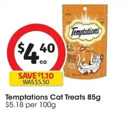 Coles Temptations Cat Treats offer