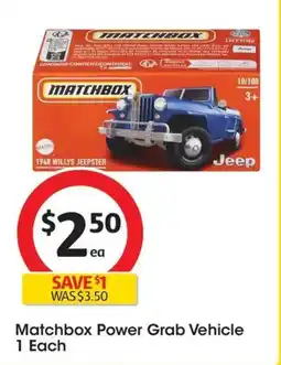 Coles Matchbox Power Grab Vehicle offer