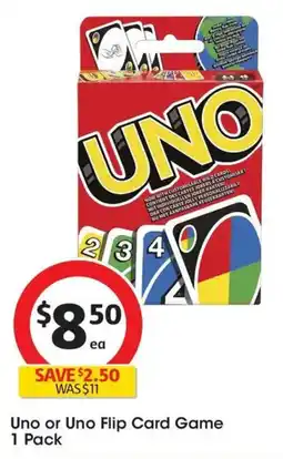 Coles Uno or Uno Flip Card Game offer