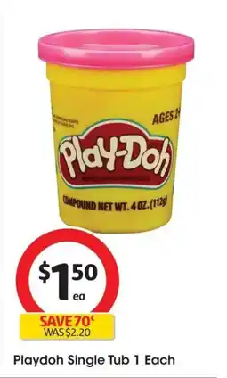 Coles Playdoh Single Tub offer