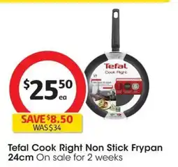 Coles Tefal Cook Right Non Stick Frypan offer