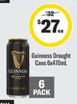 Coles Guinness Draught Cans offer