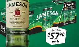 Cellarbrations Jameson Irish Whiskey 6.3% Premix Cans offer