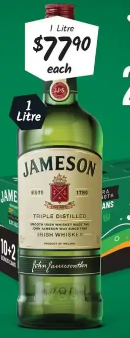 Cellarbrations Jameson Irish Whiskey offer